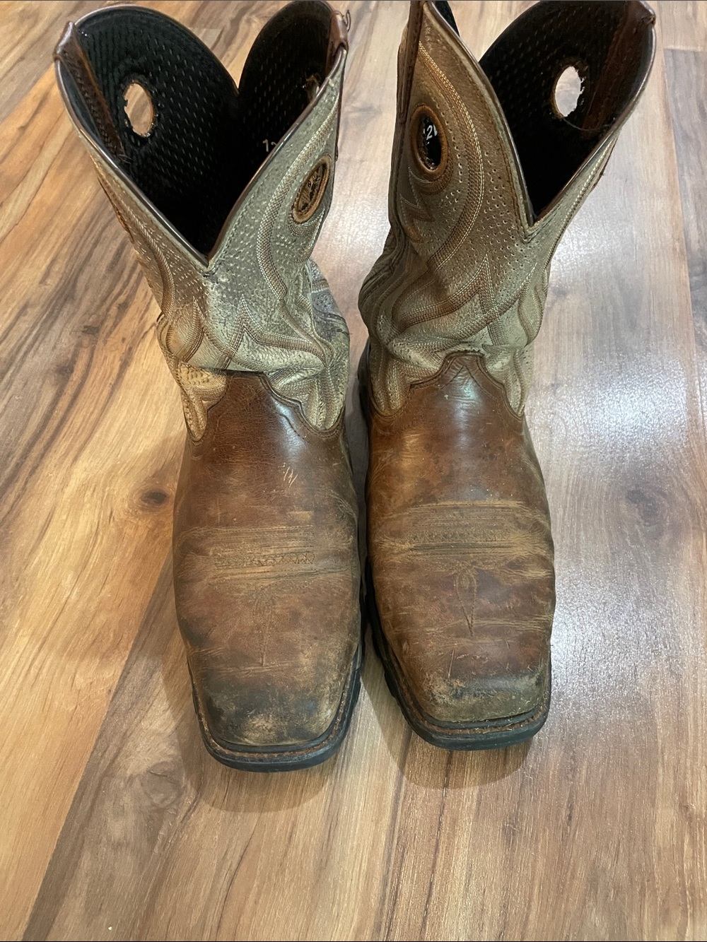 Durango Met Guard Leather Western Work Boots